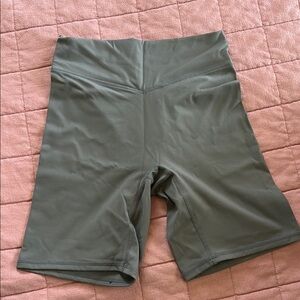 Vitality Grey Women's High-Waisted Biker Shorts